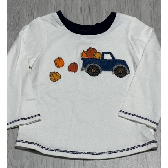 Mud Pie Pumpkin patch truck Fall Halloween Thanksgiving shirt NWT 12-18m 4T/5T - Picture 3 of 4